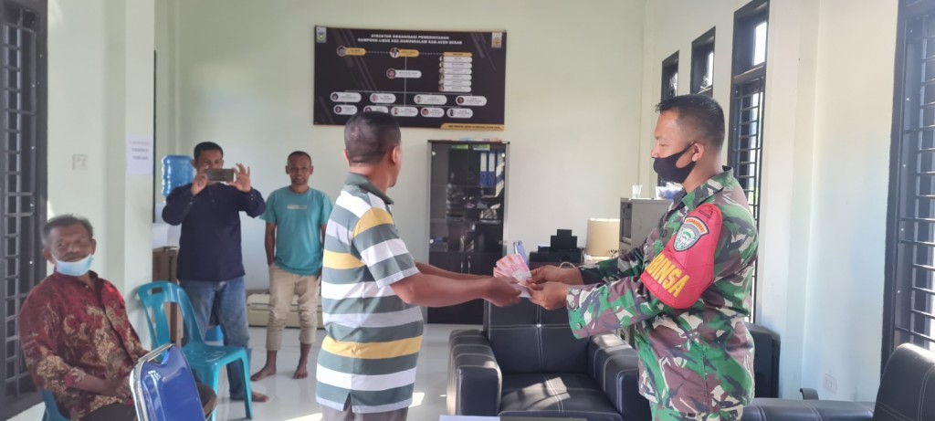 Pembagian Bantuan Langsung Tunai dari Dana Desa (BLT DD) Gampong Lieue